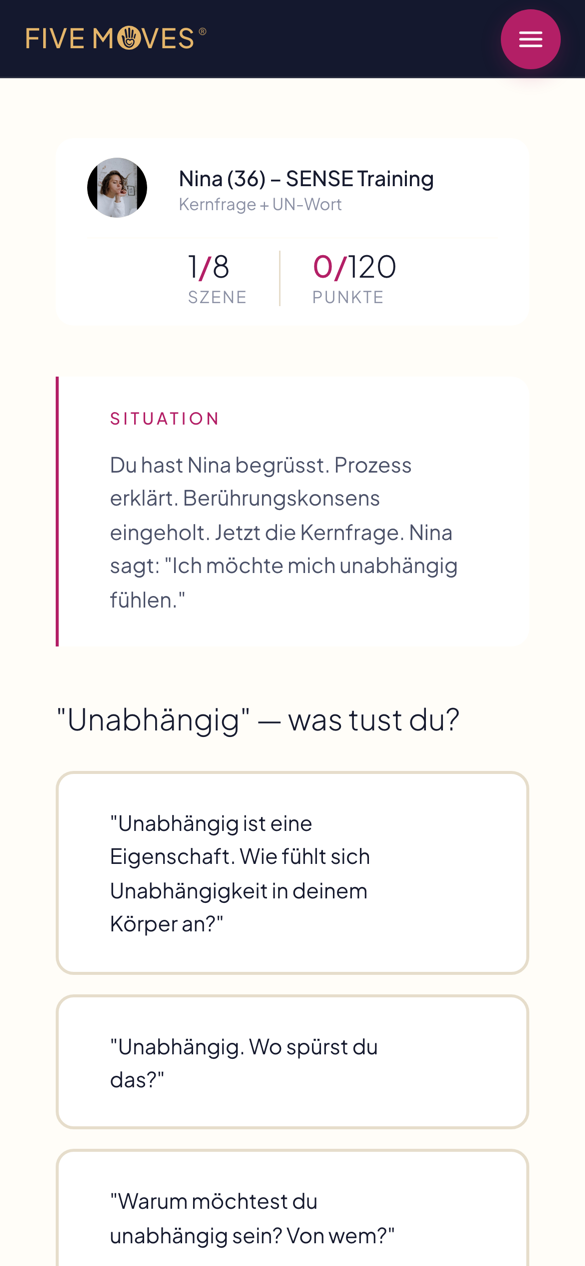 Nina, 36. Scène 1 van 8. Jouw antwoord bepaalt hoe ze verdergaat.