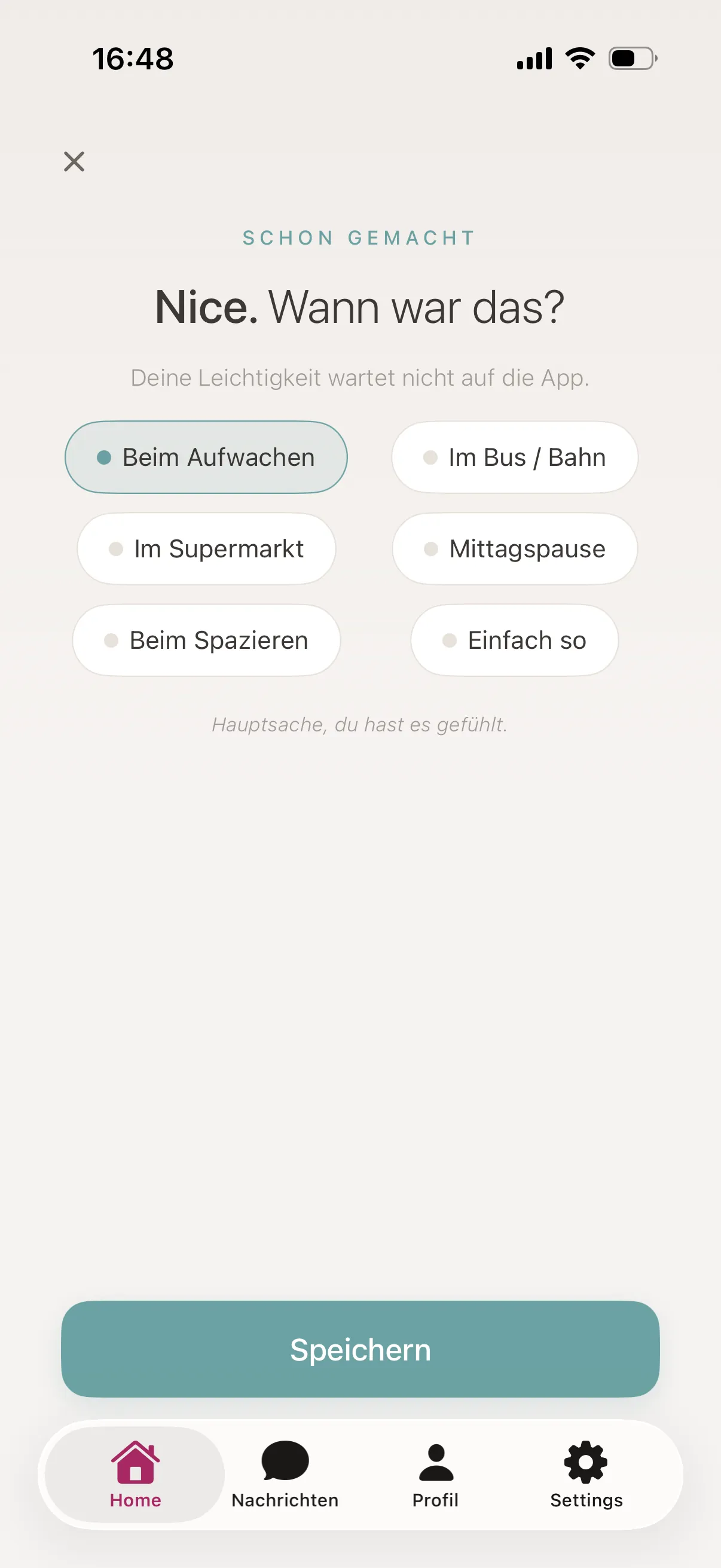 FIVE MOVES app, verankeren voltooid